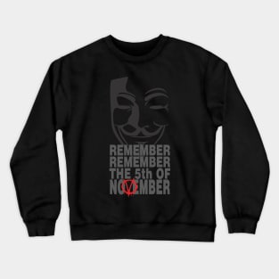 5th of November - V for Vendetta Crewneck Sweatshirt